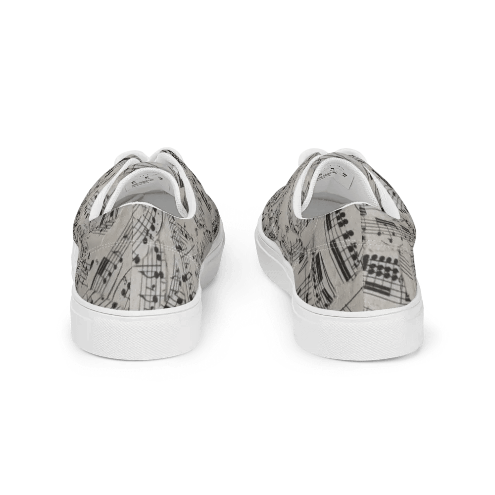 Sheet Music Collage Women's Lace-Up Canvas Shoes product image (11)
