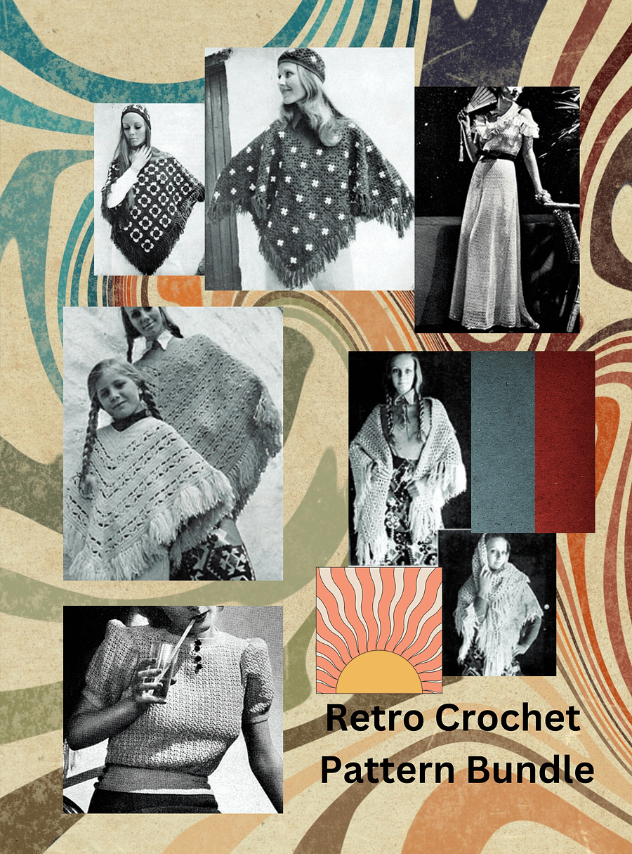Retro Vintage Crochet Patterns Women's Clothing product image (1)