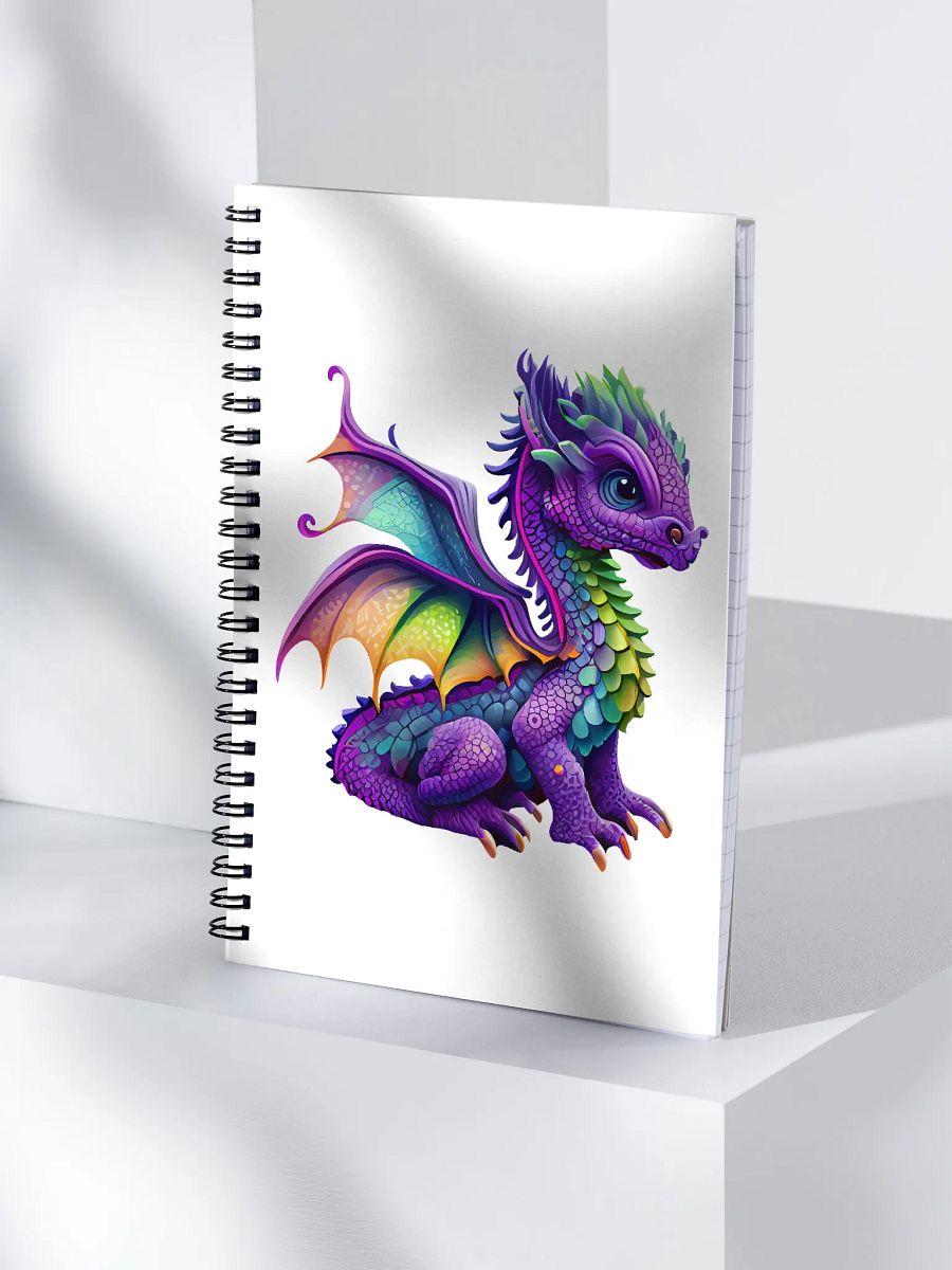 Purple Dragon and Artistic Egg Spiral Notebook product image (4)