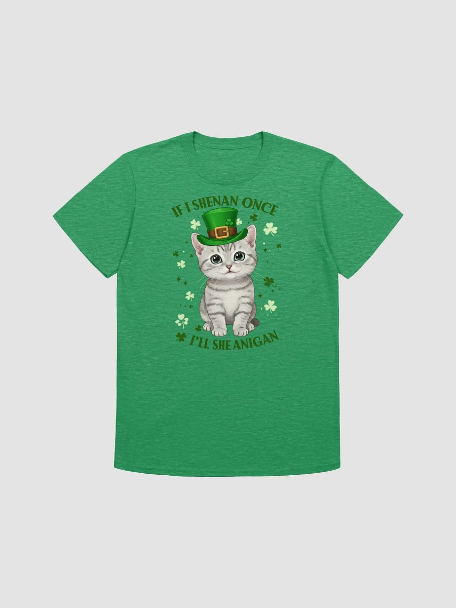 If I Shenan Once, I’ll Shenanigan - Cute St. Patrick’s Day Cat T-Shirt product image (1)