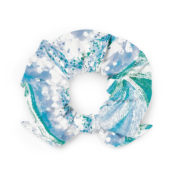 Bright Cyan Starfish | Hair Tie | Ocean-Inspired Style | Hand-Drawn Art on White | by Monique Faella Designs™ product image (2)