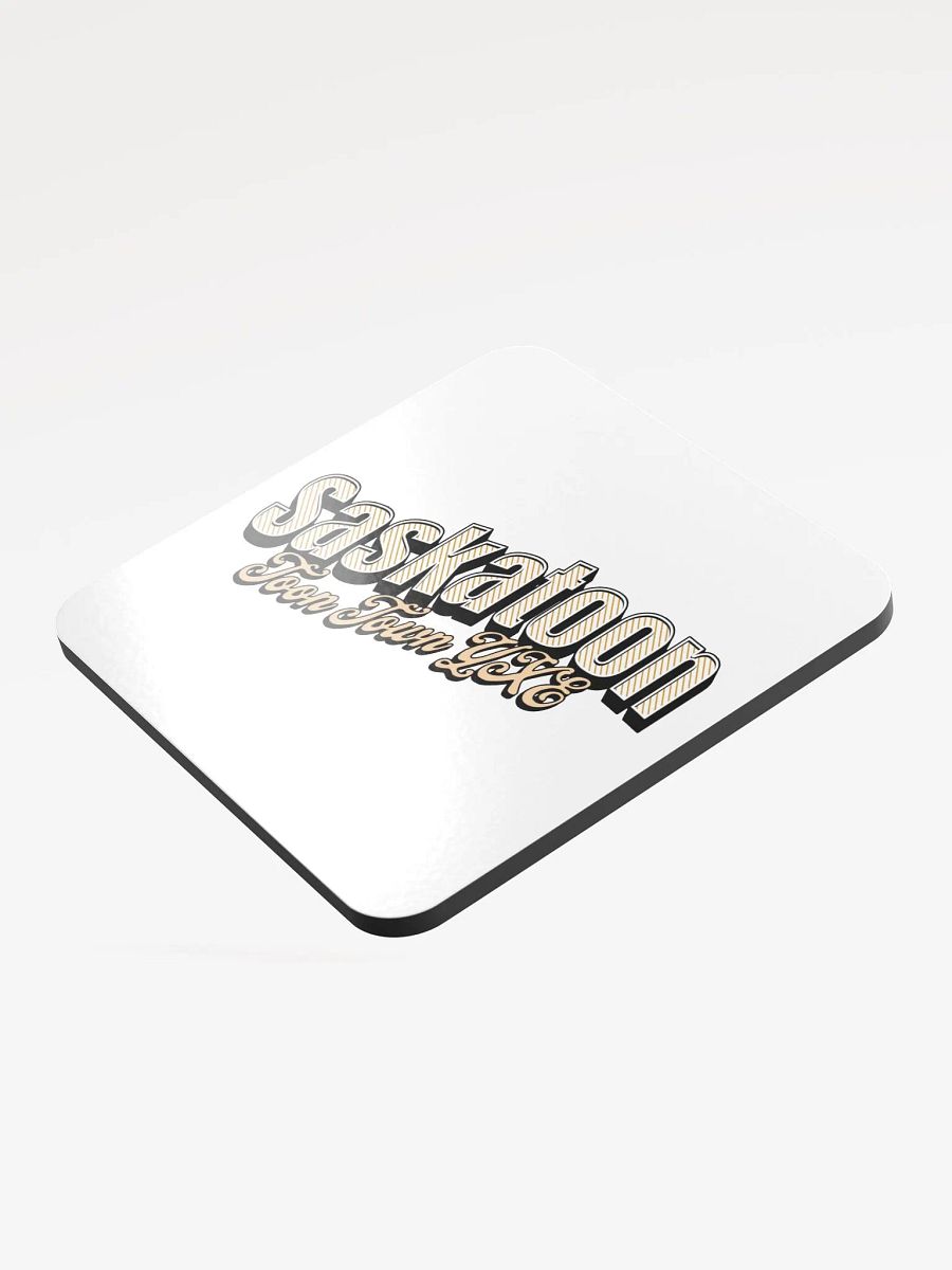 Saskatoon Toon Town YXE Glossed Cork Coaster product image (3)