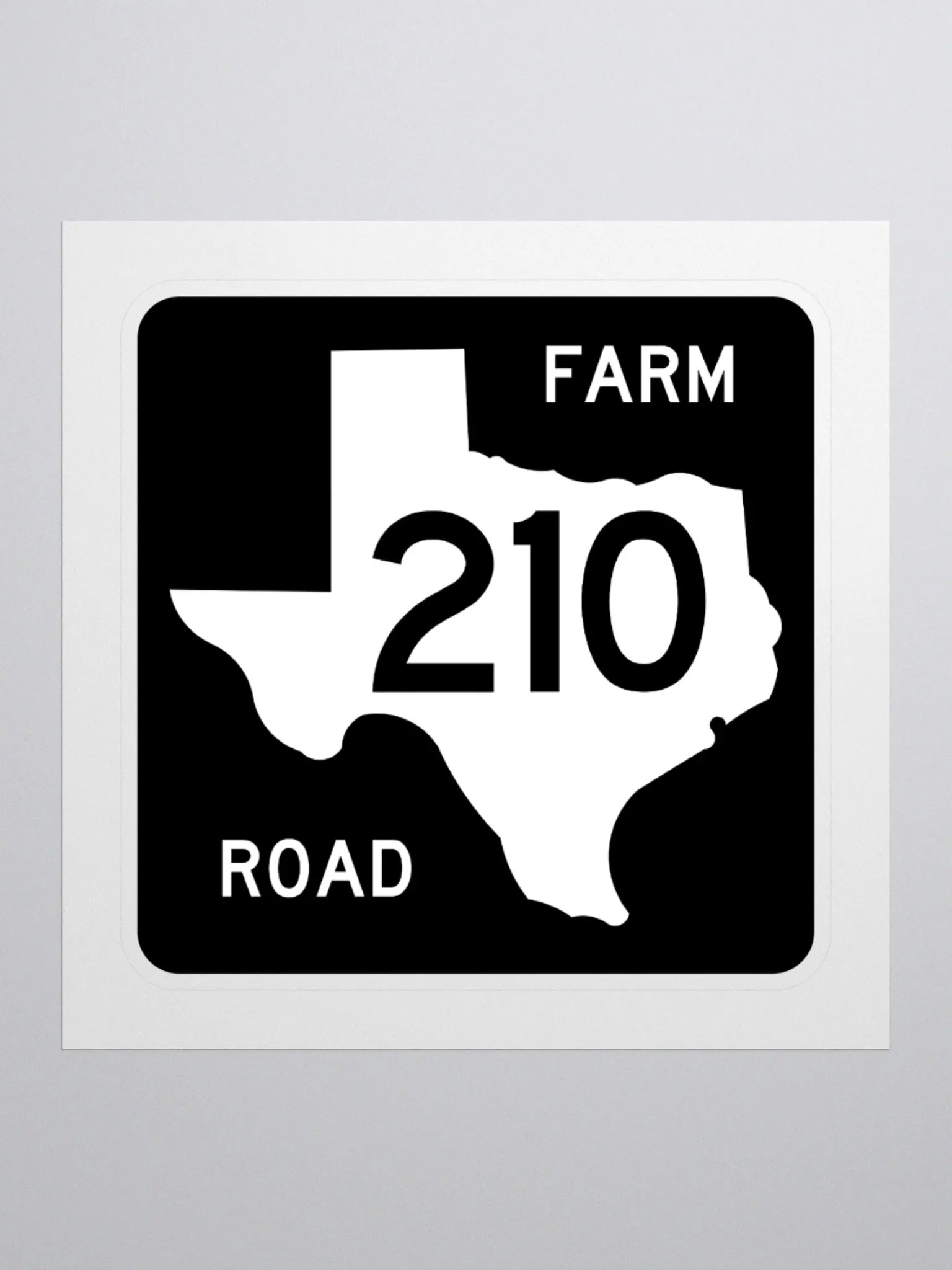 Texas Farm Road Sign FM 210 Sticker product image (1)