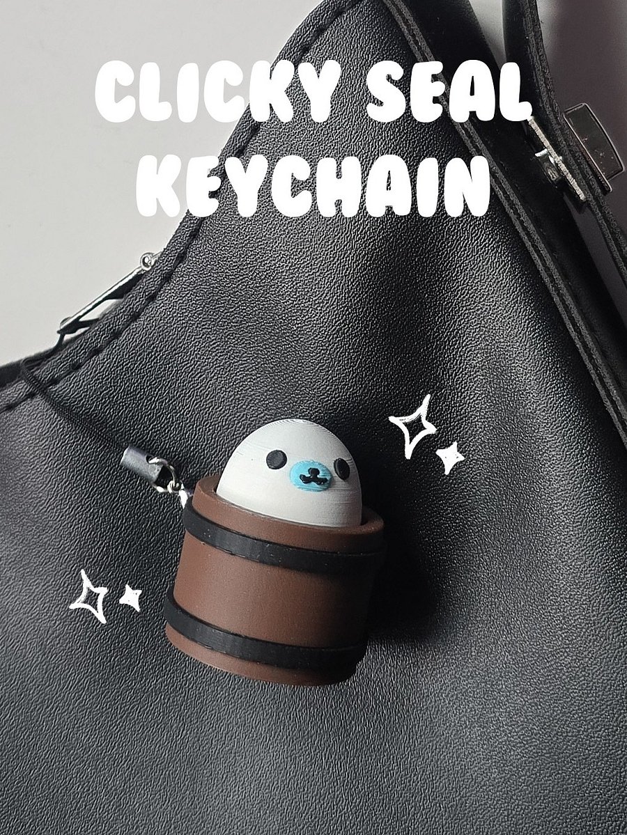 Seal Clicky Fidget Keychain product image (1)