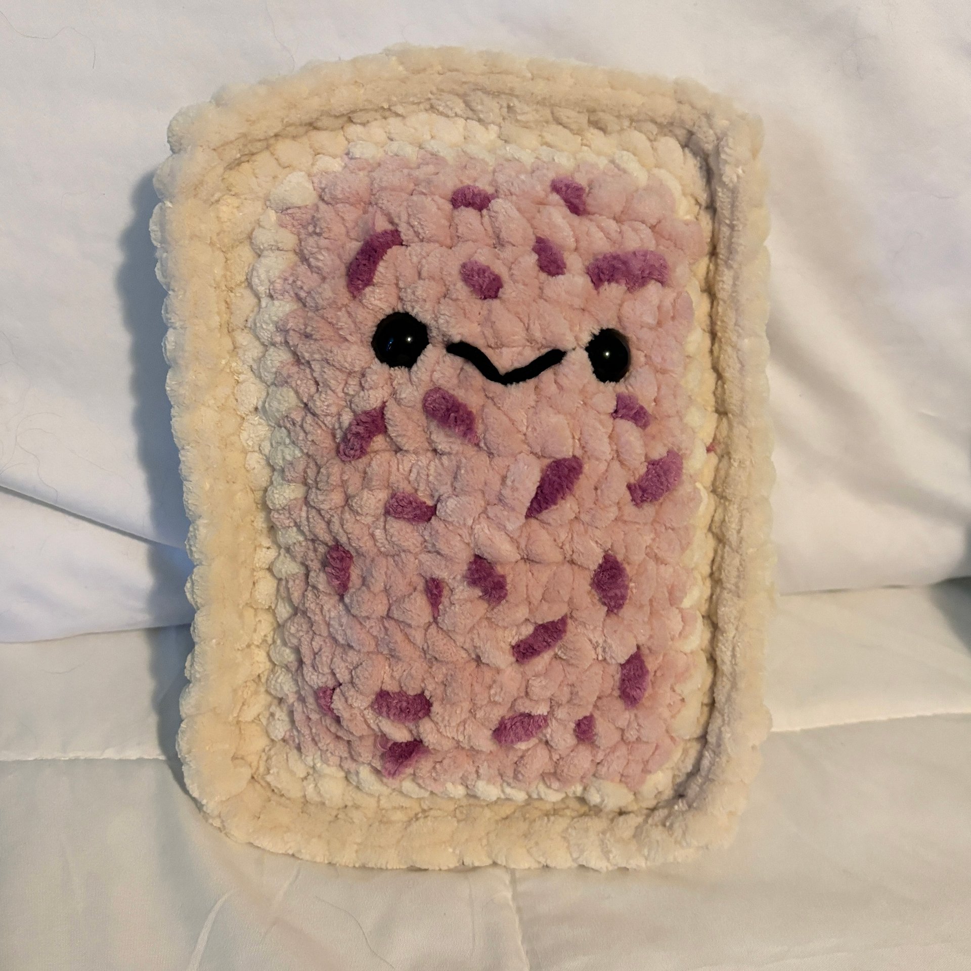Crocheted Strawberry Tart that Pops Out of a Toaster product image (1)