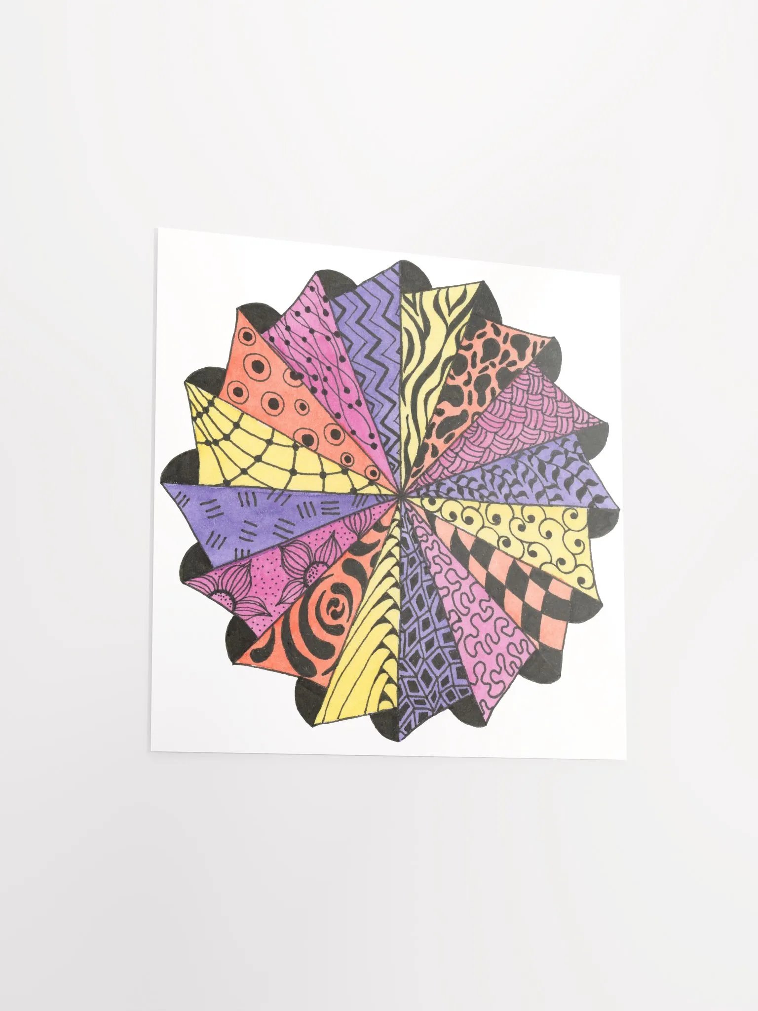 Zentangle Kaleidoscopic Mandala Poster product image (8)