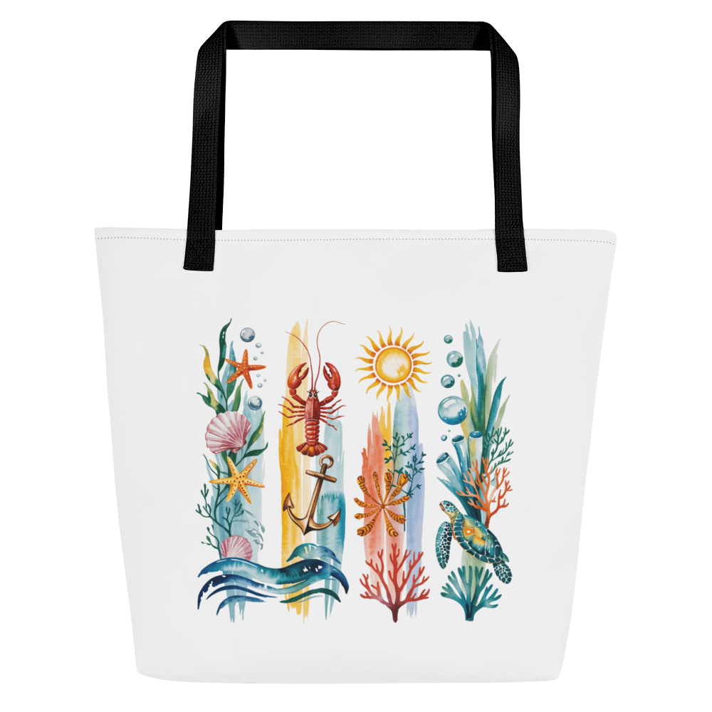 Watercolor Ocean Life Tote Bag product image (4)