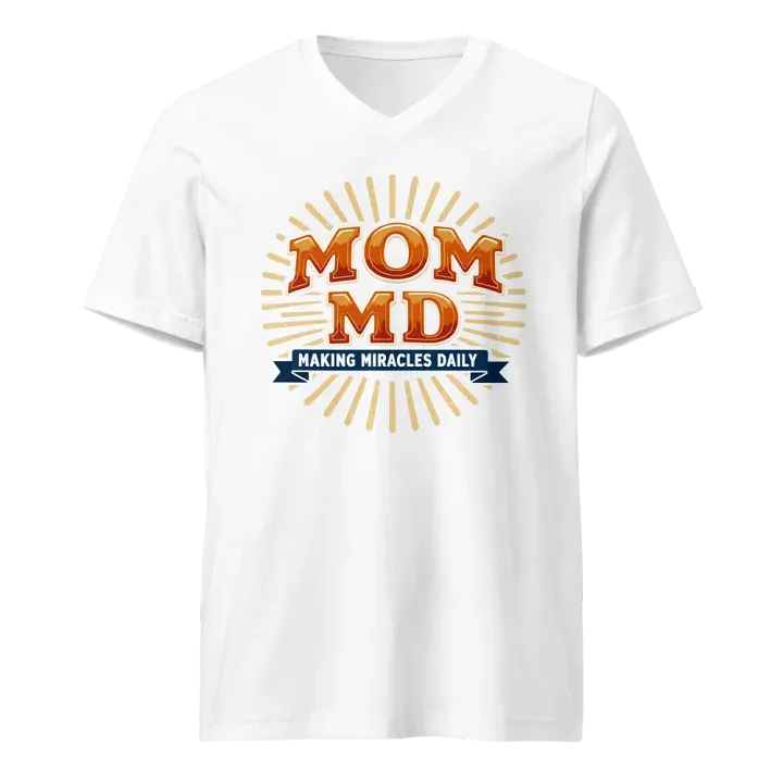 MOM MD Making Miracles Daily V-Neck Tee product image (5)