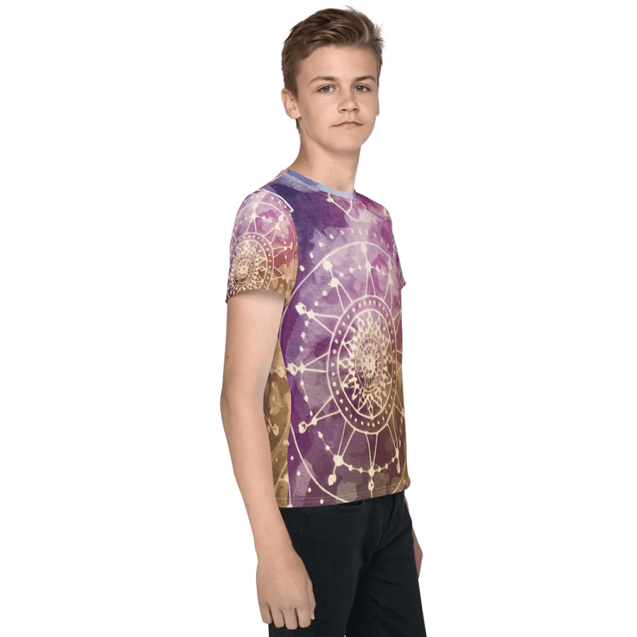 Scared Geometry, Unisex Youth Crew Neck T-Shirt product image (4)