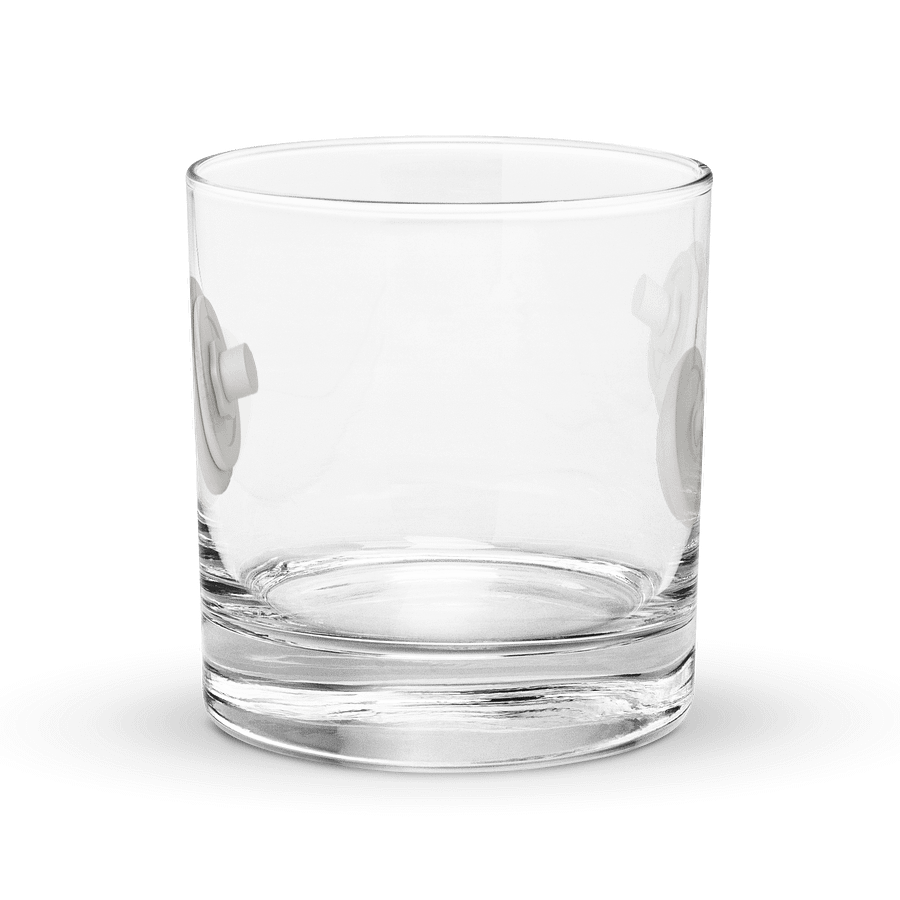 Iron Grip White Dumbbell on the Rocks Glass product image (4)