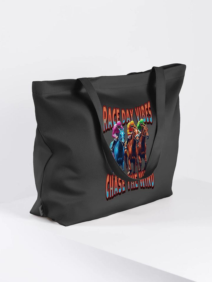 Race Day Vibes Chase The Wind Horse Racing Tote Bag product image (1)