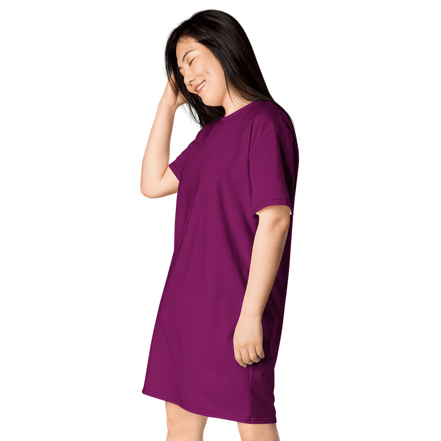 Oversized T-Shirt Dress - Deep Eggplant, Sizes 2XS-6XL product image (3)