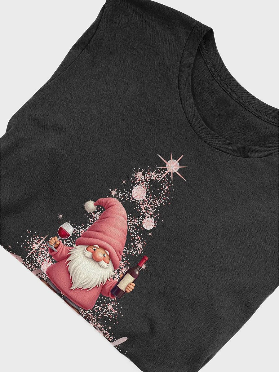 Cheers! Festive Gnome Wine T-Shirt product image (6)