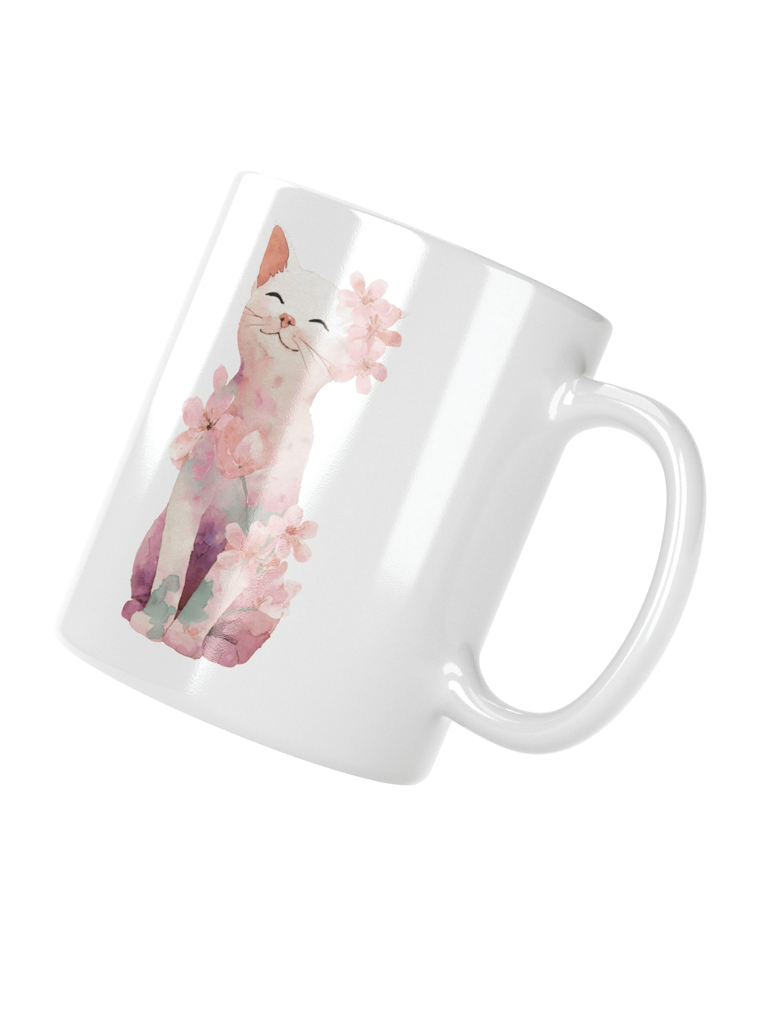 Watercolor Cat Blossom Mug product image (7)