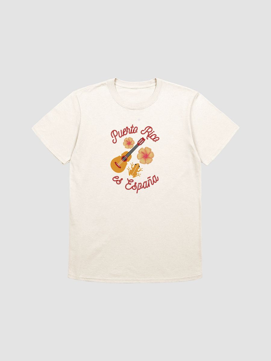 Camiseta manga corta - Puerto Rico es España (flor, guitarra, coquí) product image (3)