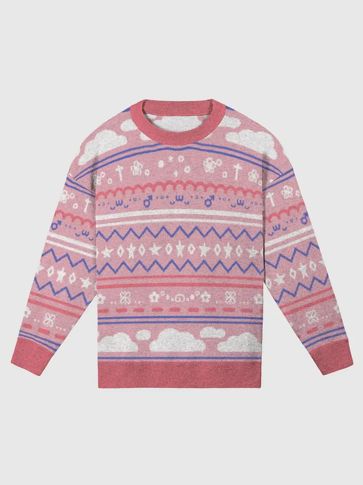Cloudy Christmas Sweater - Pink product image (1)