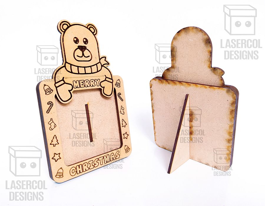 Christmas Ornaments Photo Frame Set 3 - Laser Cut Files product image (8)