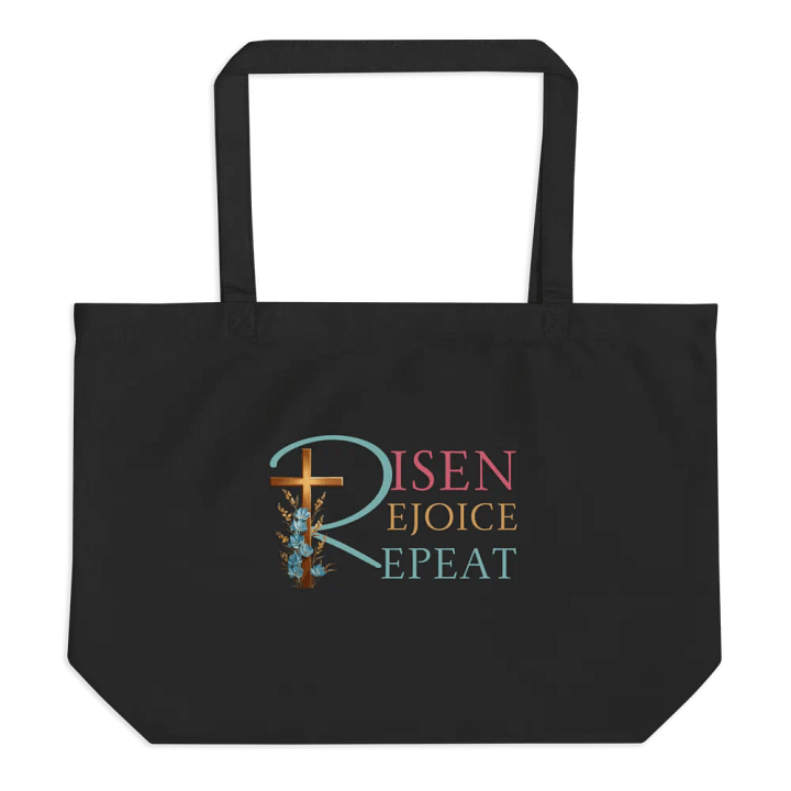 Risen Rejoice Repeat Organic Tote Bag product image (1)