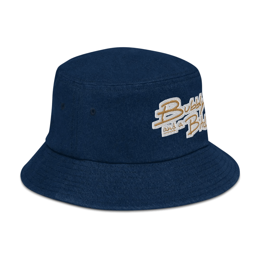 Bubbly and a B*tch (tan bubble design) denim bucket hat product image (4)