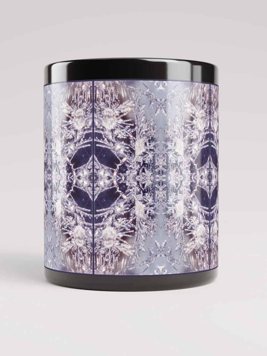 Nature Mandala Mug, Frost Mandala, Frosty Windows, Nature Art Cup, Psychedelic Kaleidoscope Artwork, 11 oz product image (5)