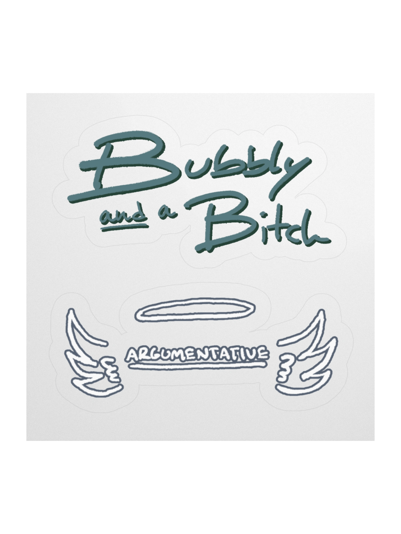 Bubbly and a B (forest shadow design) sticker pack product image (2)