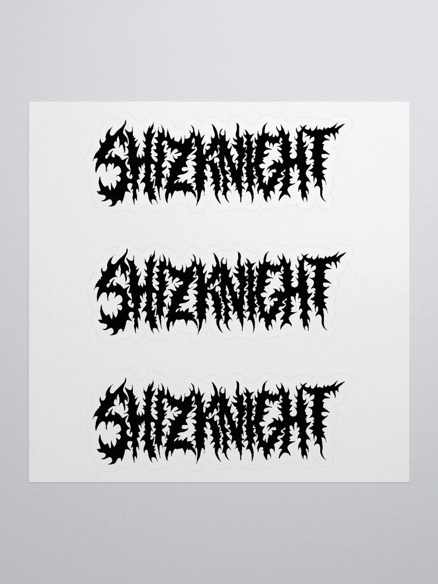 Shizknight Sticker Sheet (Black) product image (1)