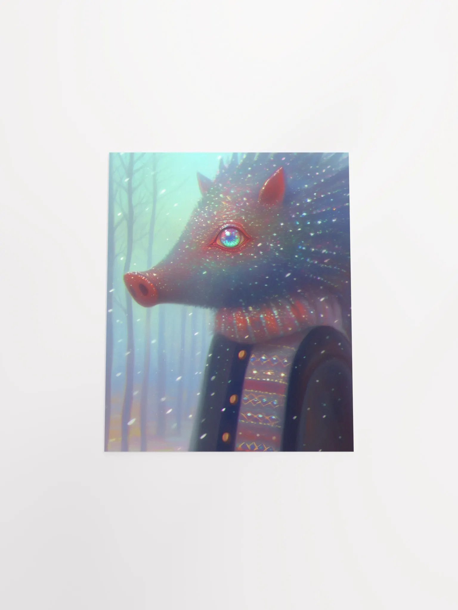 Whimsical Boar Art Matte Poster product image (4)
