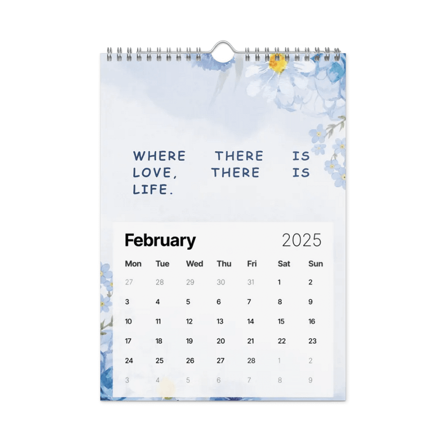 FLORAL INSPIRATIONAL QUOTES WALL CALENDAR 2025 product image (5)