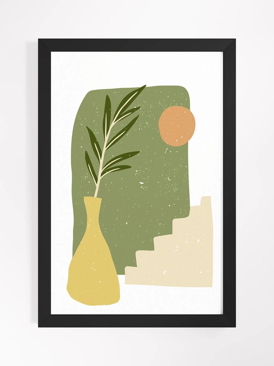 Minimalist Vase & Branch Framed Poster product image (3)