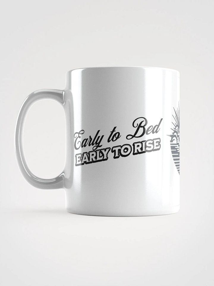 Early to Bed, Early to Rise, Thanks to Coffee, And Country Skies Mug | Simple Life, Coffee in Hand | Farm Life and Coffee Vibes | Caffeine and Country Living | Peaceful Mornings on the Farm product image (1)