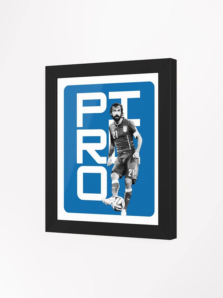 Andrea Pirlo BW Italy Name Art Framed Print product image (2)