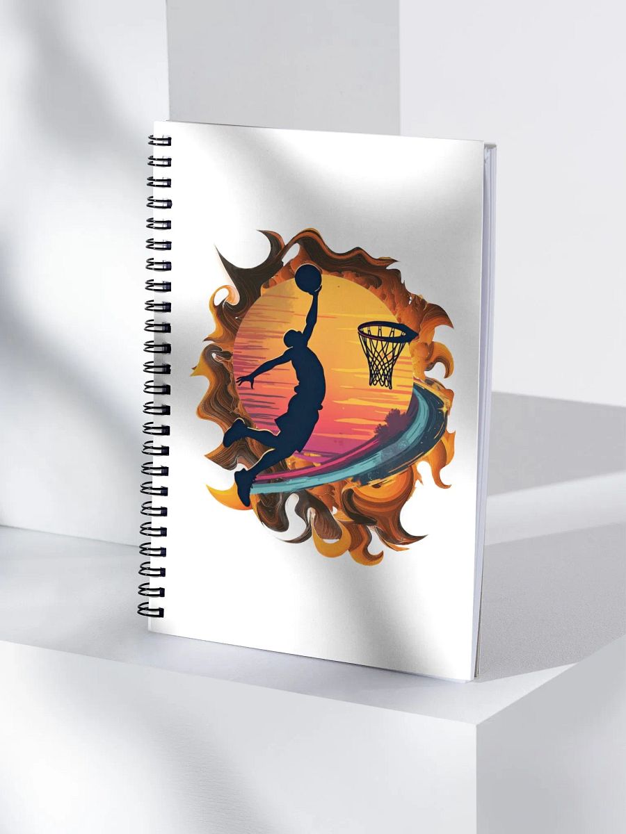 Space Shooter Basketball Sunset Slam Spiral Notebook product image (3)