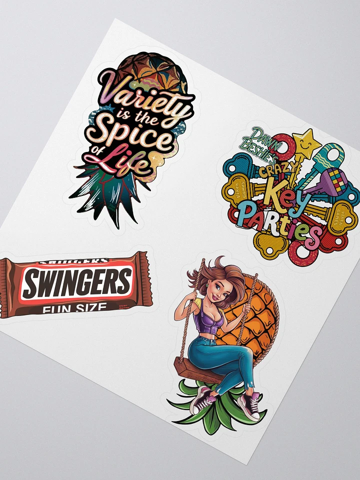 Swingers Lifestyle Variety Kiss Cut Vinyl Stickers product image (2)
