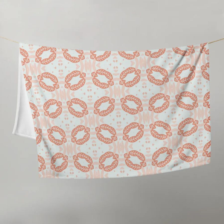 Abstract Orange Leaves Blanket product image (1)