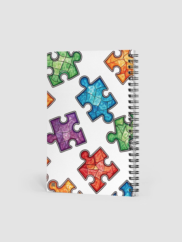 Stained Glass Puzzle Pieces Spiral Notebook product image (2)