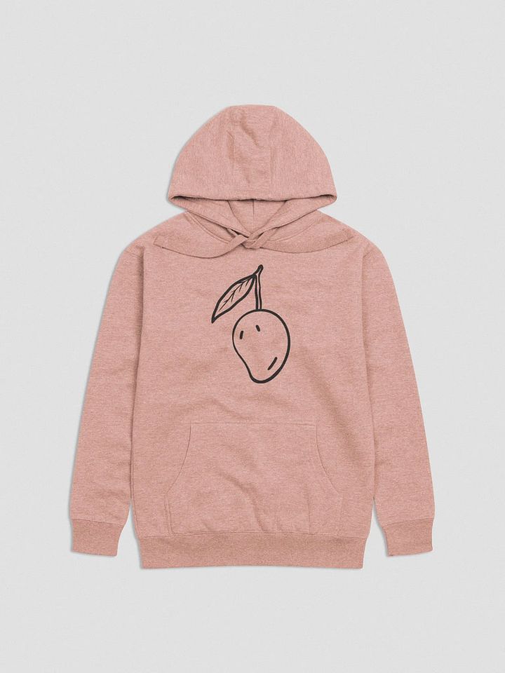 Mango Fruit Hoodie Cotton Heritage Unisex Premium Black Outline product image (3)