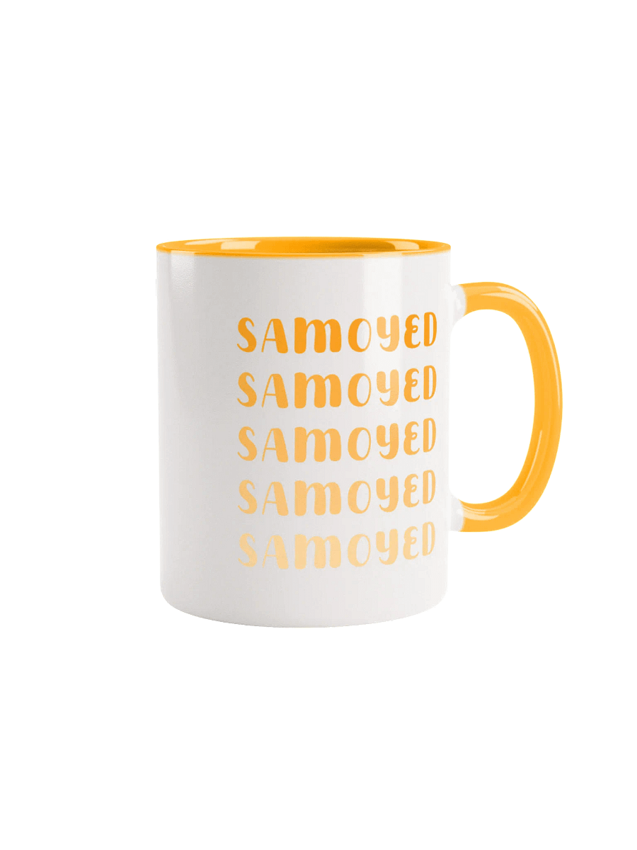 Samoyed Yellow Trendy Ombre Mug For Samoyed Lovers product image (4)