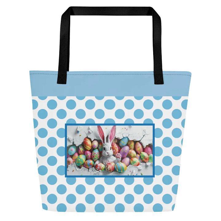 Easter Bliss Blue Bunny Tote product image (1)
