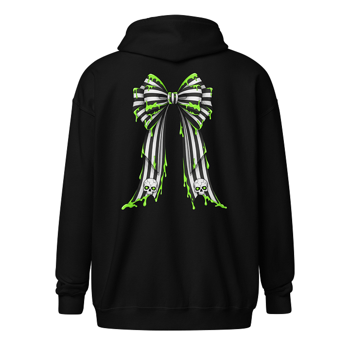 [UM Designs] Coquette Bow with Slime - Unisex Graphic Zip Hoodie product image (1)