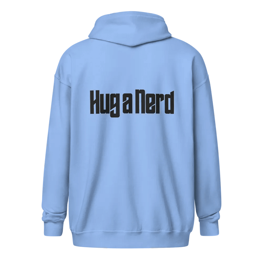 Hug a full zip Hoodie (Black Print) product image (1)