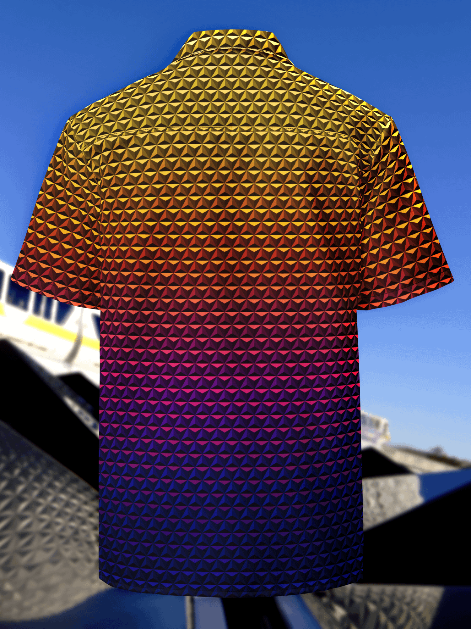 Geodesic Sunset Retro Shirt product image (3)