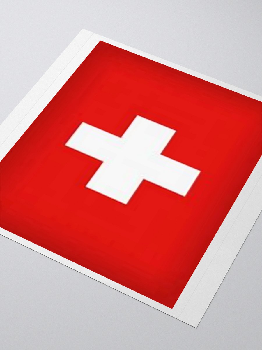 Exclusive Switzerland Flag Kiss-Cut Stickers - High-Quality Vinyl, Multiple Sizes product image (8)
