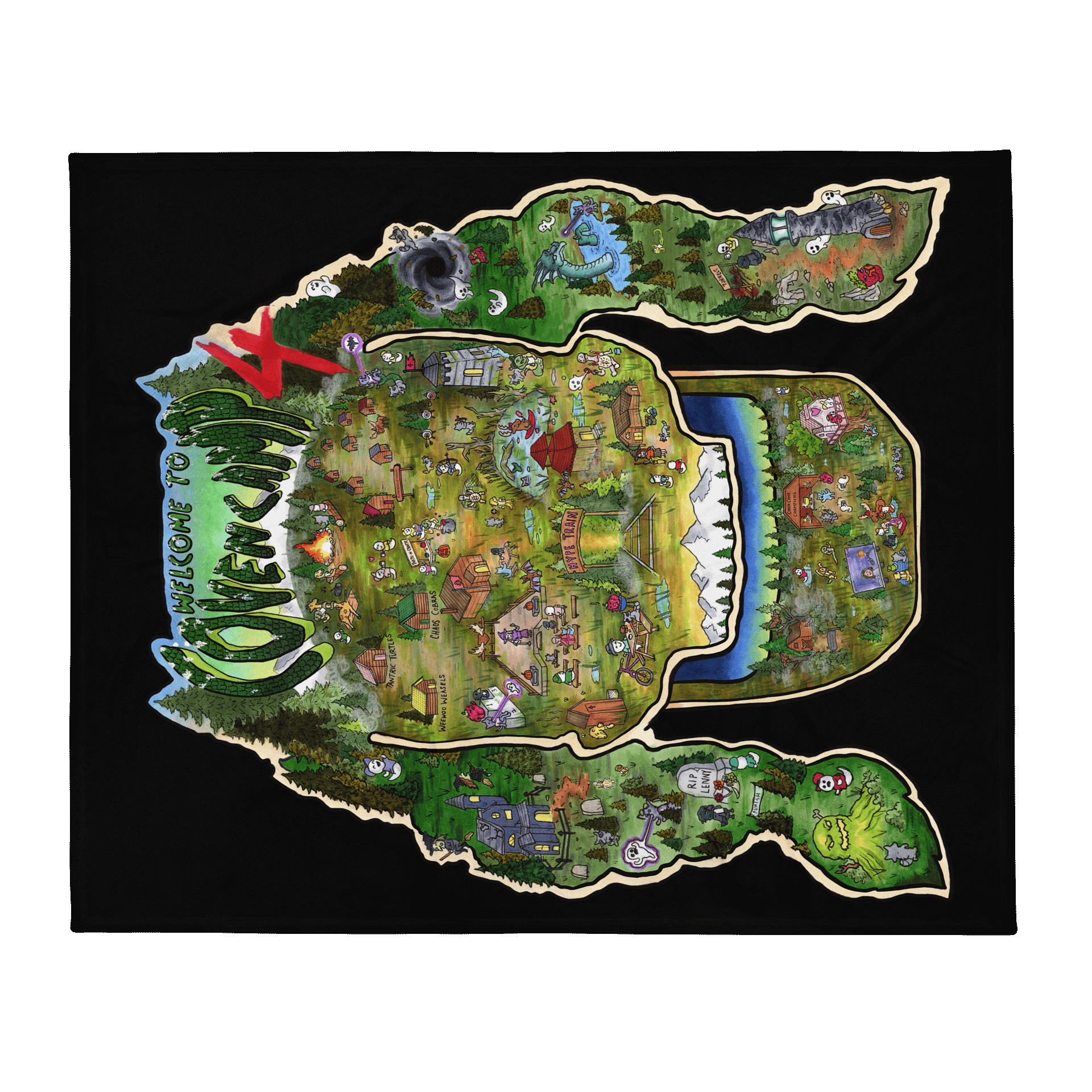 Coven Camp Map 25 Blanket product image (2)
