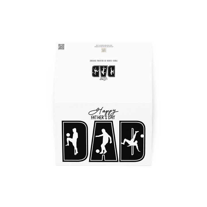 Minimalist Black and White Football Father's Day Greeting Card product image (4)