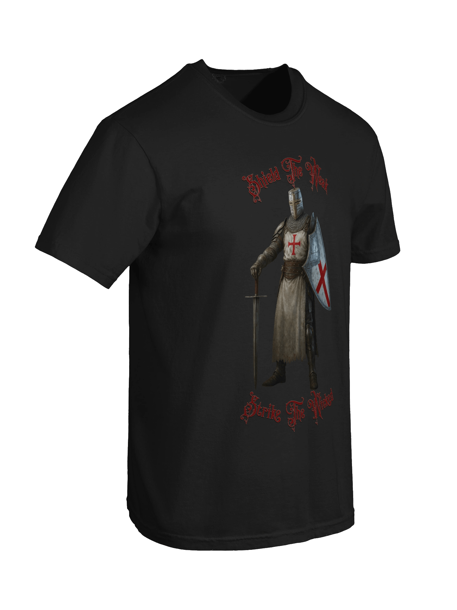 Templar Knight Tee - Shield the Weak, Strike the Wicked, product image (8)