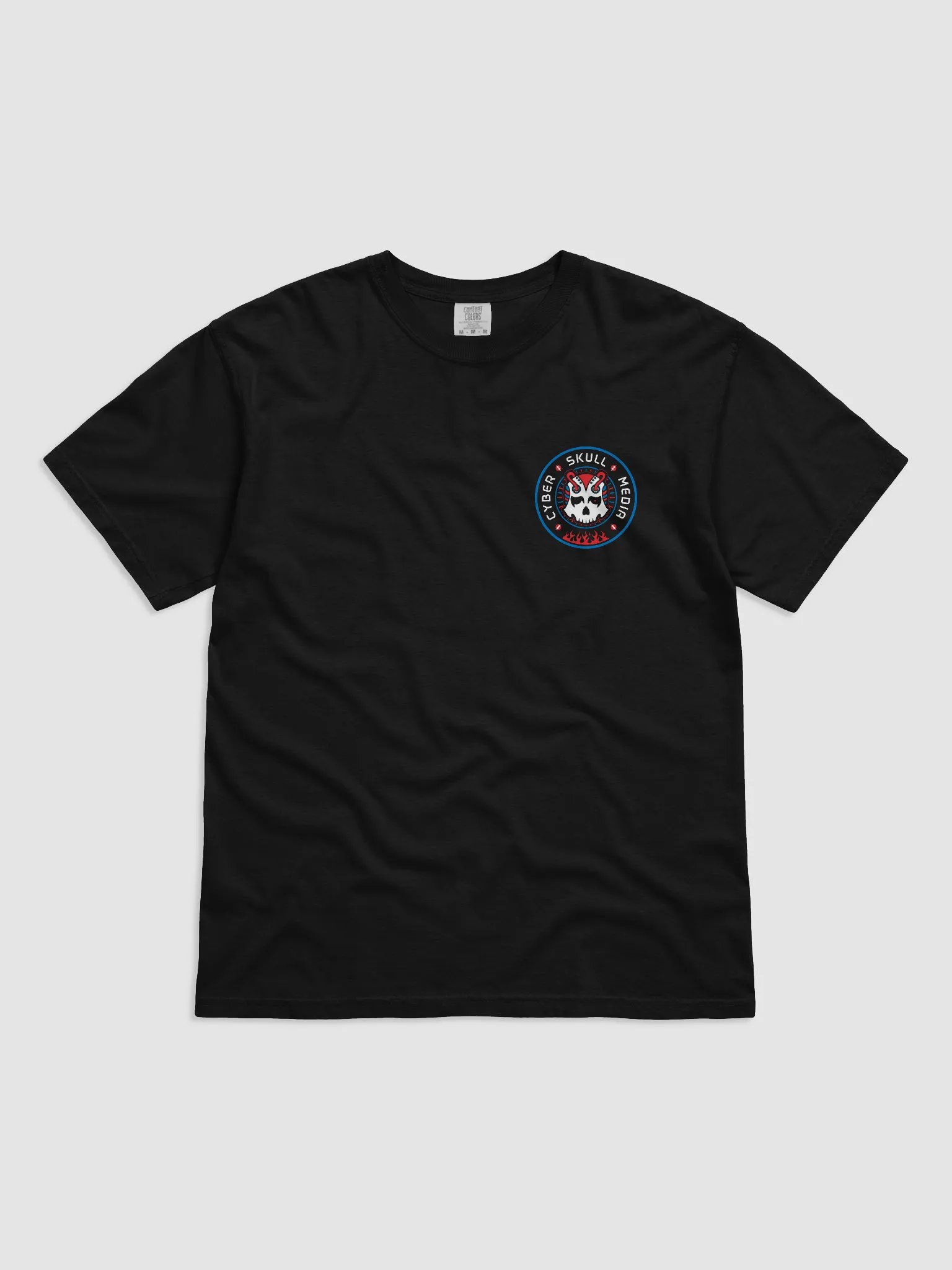 Red, White, & Blue Cyber Skull Media Logo Tee v2 (Premium) product image (1)