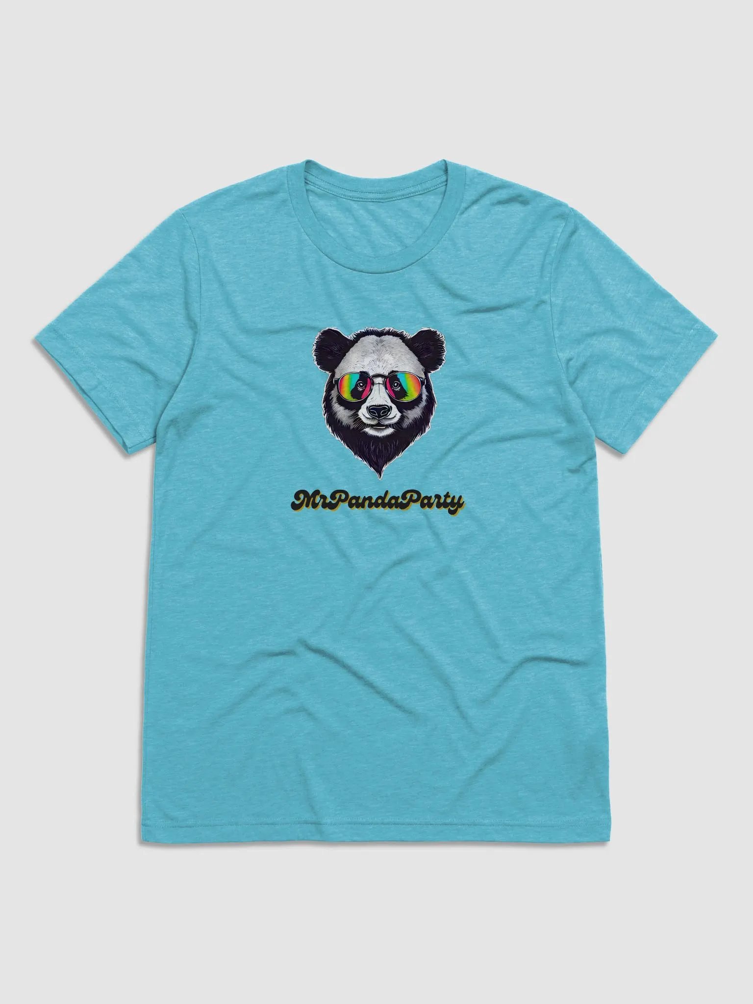 Rainbow Reflective Panda Party T-Shirt product image (1)
