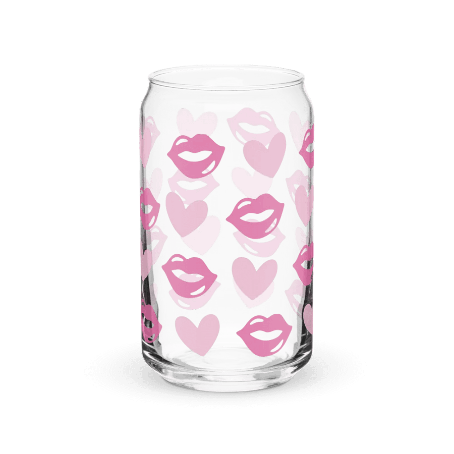 Love-Struck Glass: Lip & Heart Pattern product image (8)
