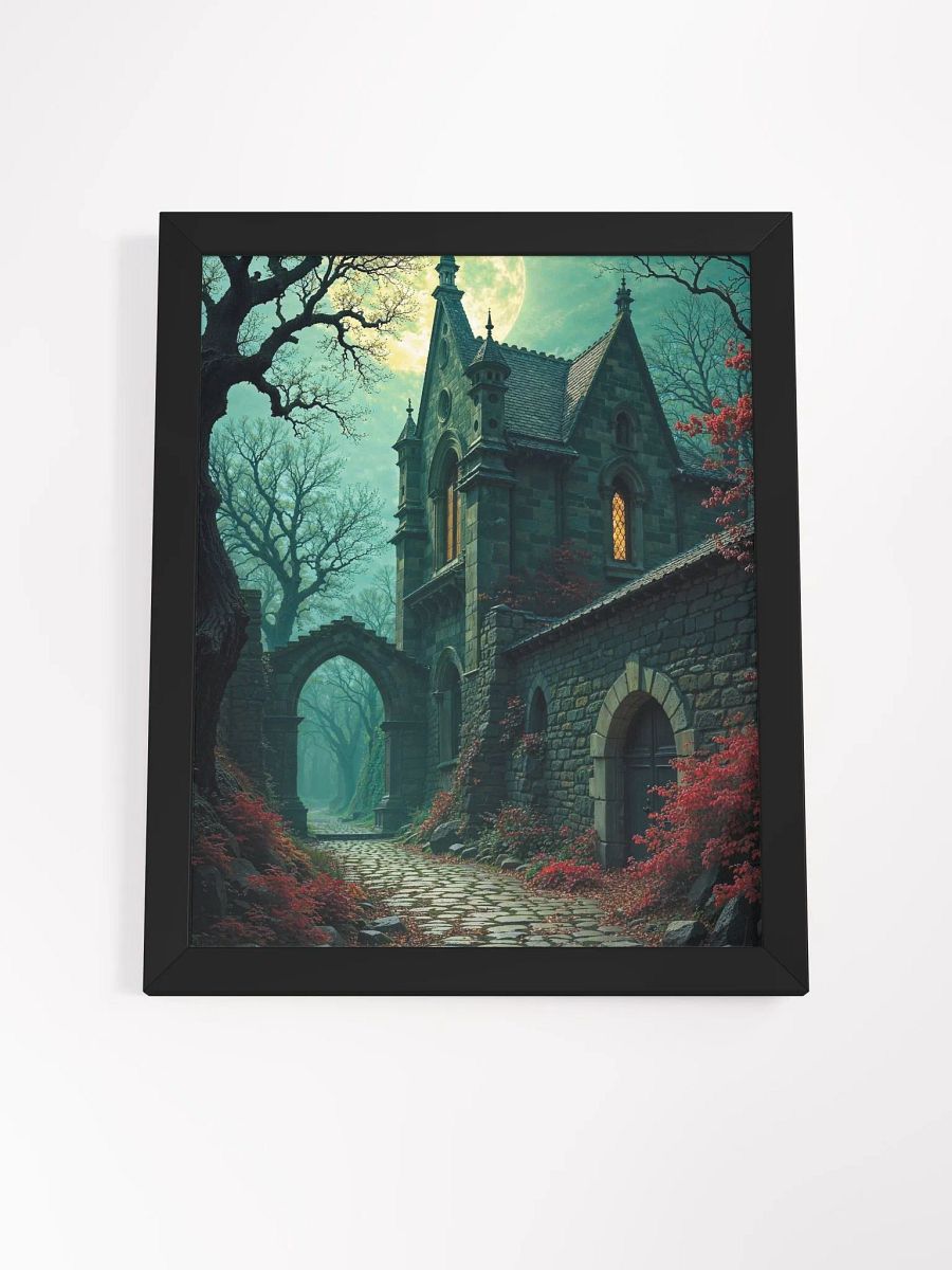 Moonlit Gothic Manor Framed Print product image (19)
