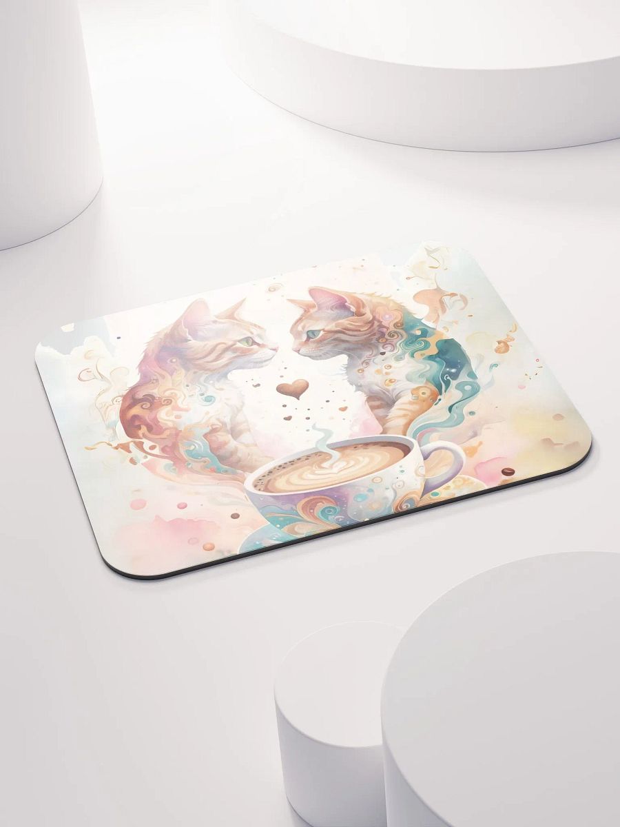 Love Cats & Coffee Mouse Pad product image (5)